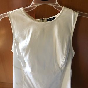 Women's ANN Taylor White blouse with back zipper